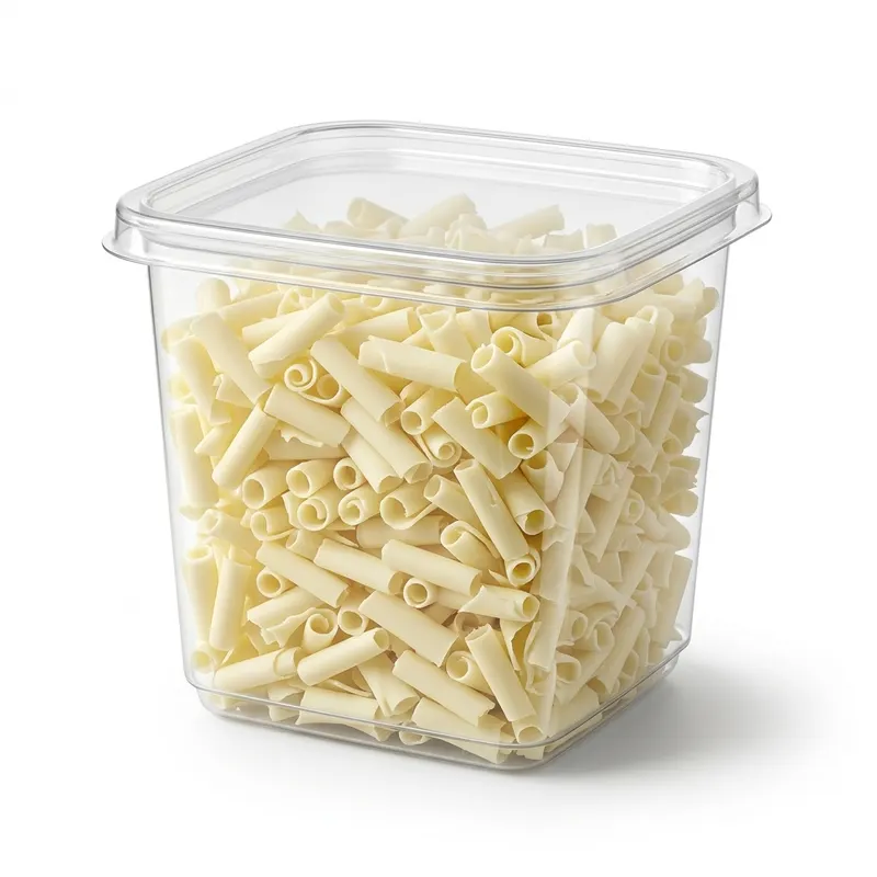 Čokoládové hobliny bílé 9x5 mm 1 kg
