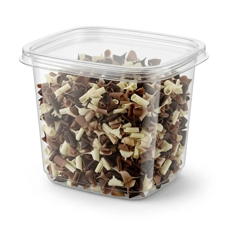 Čokoládové hobliny mix hořko-bílý 9x5 mm 4 kg karton