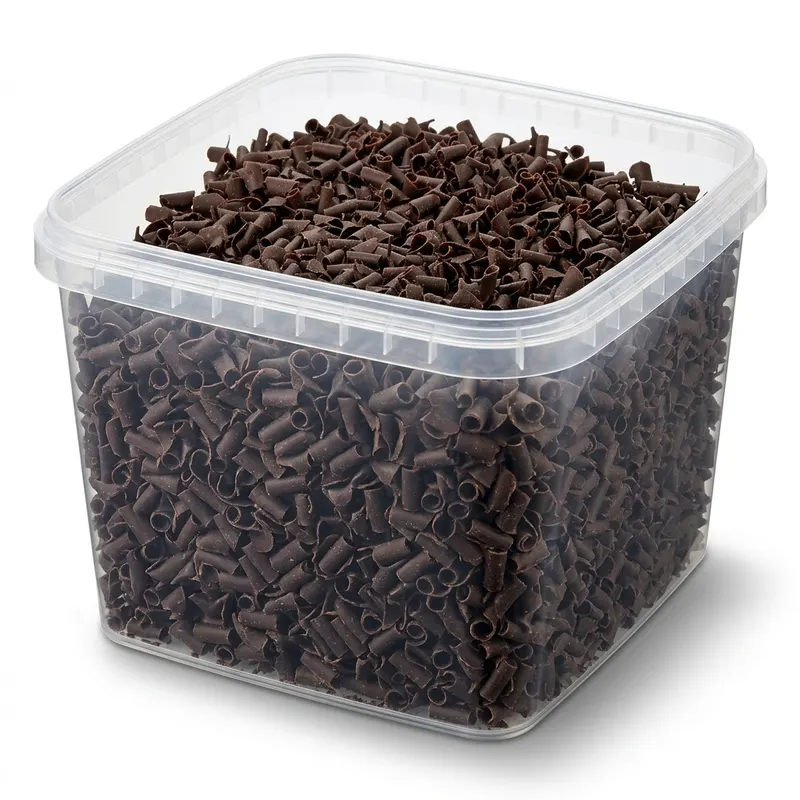 Čokoládové hoblinky hořké mini 7x3 mm 4 kg