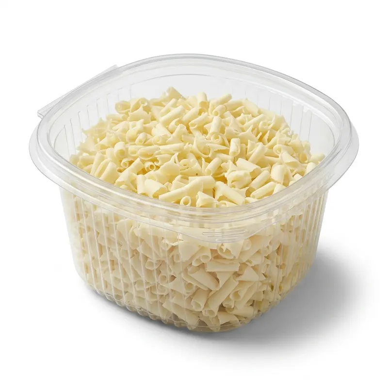 Čokoládové hoblinky bílé mini 7x3 mm 4 kg