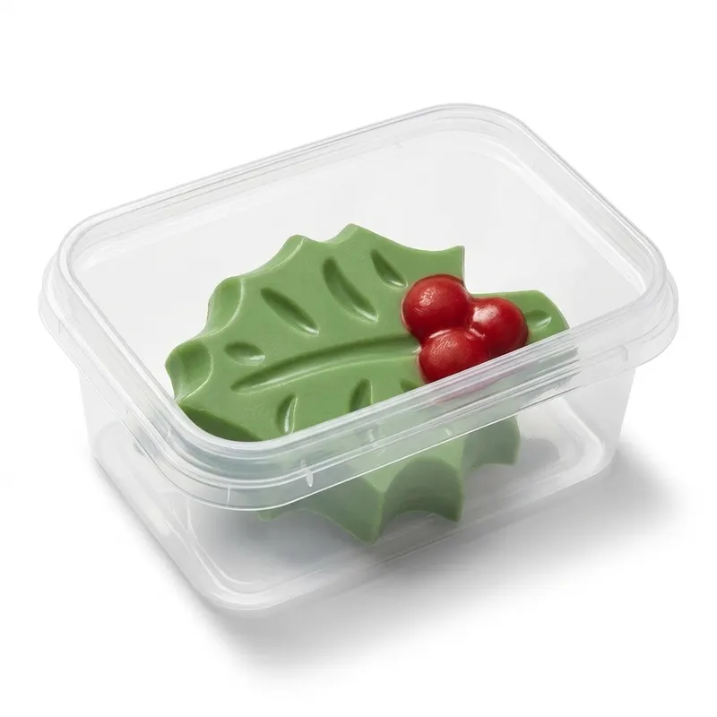 Čokoládová cesmína 3D zeleno-červená 4,2 cm, 240 ks (450 g)