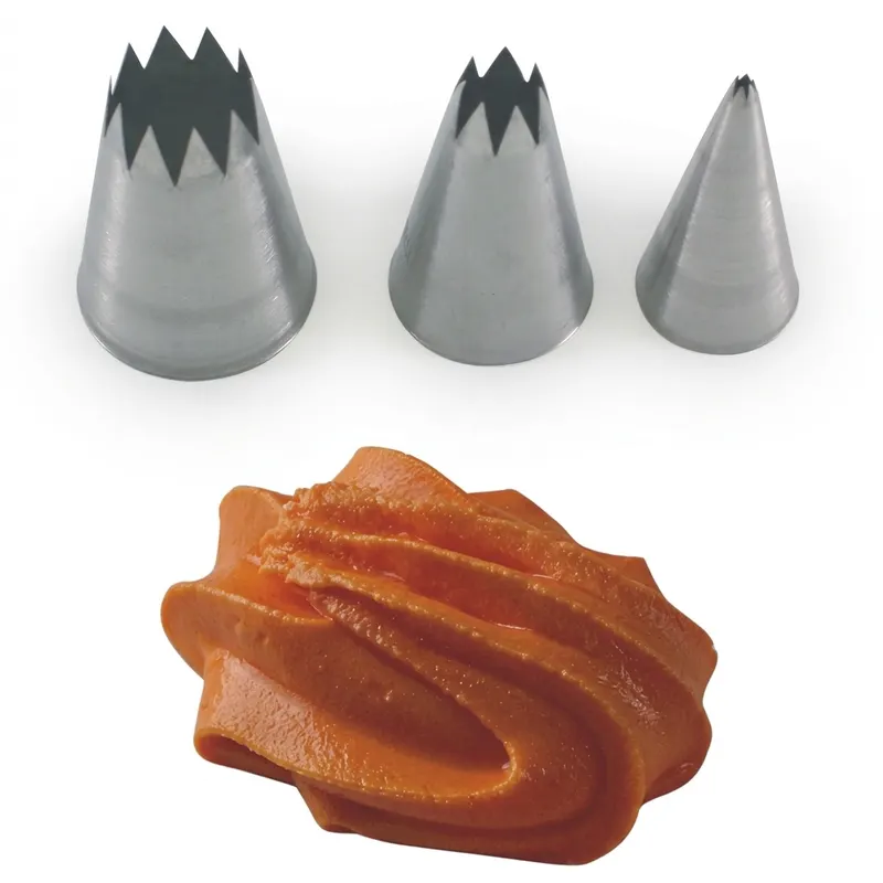 Zdobící špička nerez hvězda, otvor 0,7 cm, průměr 2,5 cm