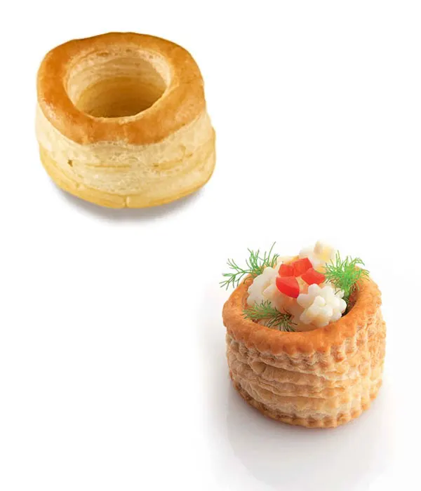 Vol au vent z listového těsta mini, kulaté 3,8 cm, 200 ks