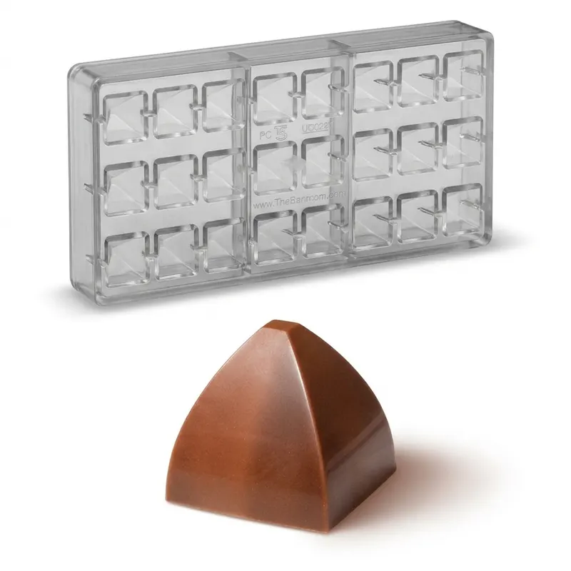 Forma na pralinky pyramida 11 g, 3x8 dutin, polykarbonát