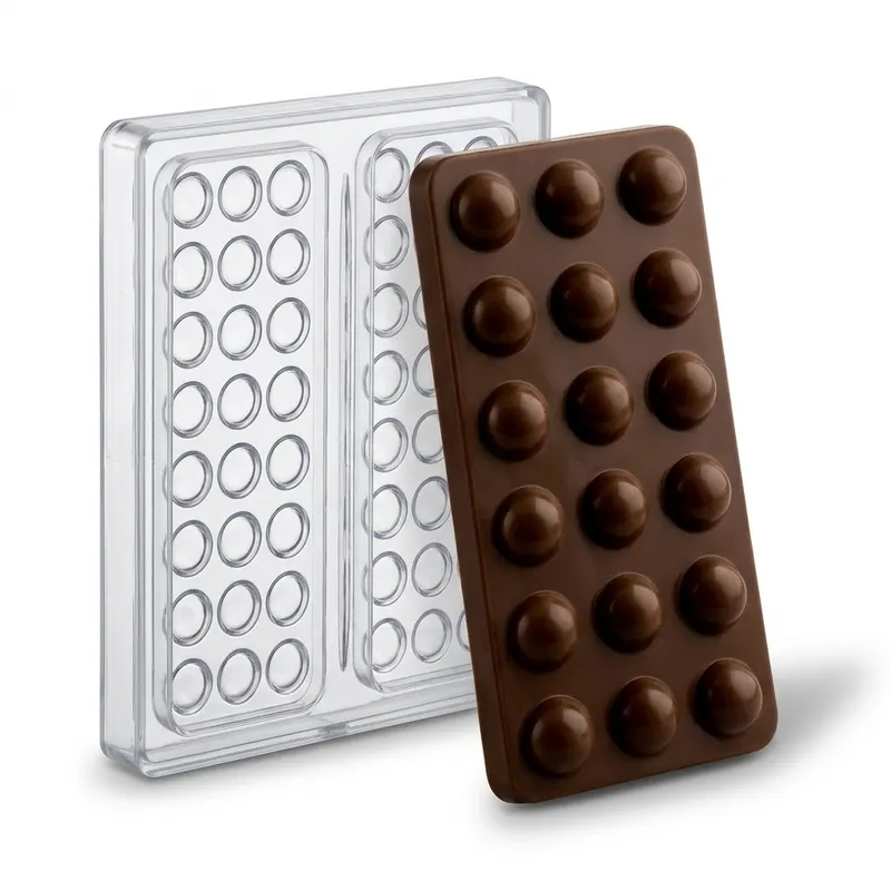 Polykarbonátová forma na čokoládové tabulky 100 g, kuličky