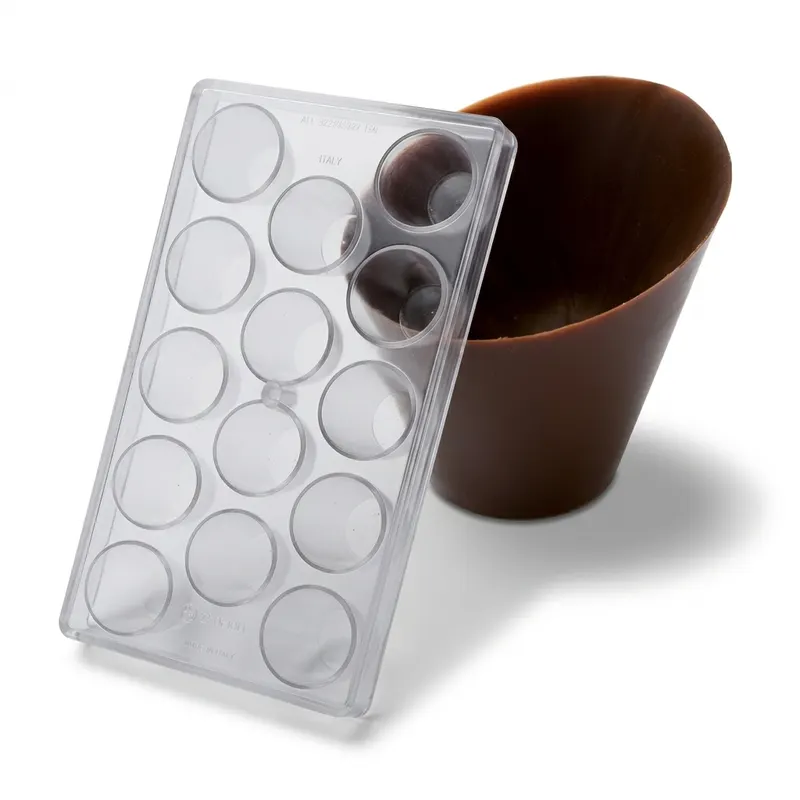 Polykarbonátová forma na čokoládu kalíšky, 14 tvarů