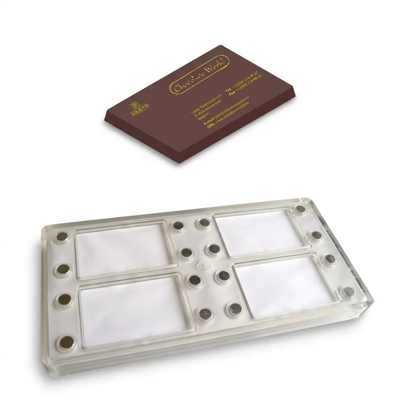 Forma na pralinky magnetická vizitka 32 g, 2x2 tvary