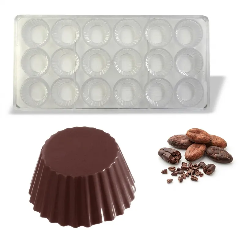 Forma na pralinky polykarbonátová košíček 20 g, 3x6 tvarů
