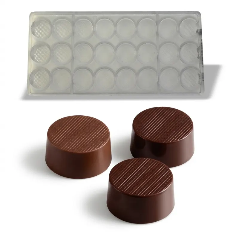 Forma na pralinky polykarbonátová kolečko 26 g, 3x6 tvarů