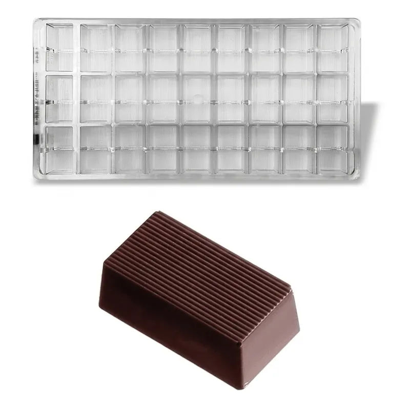 Forma na pralinky polykarbonátová obdélník 14 g, 3x9 tvarů