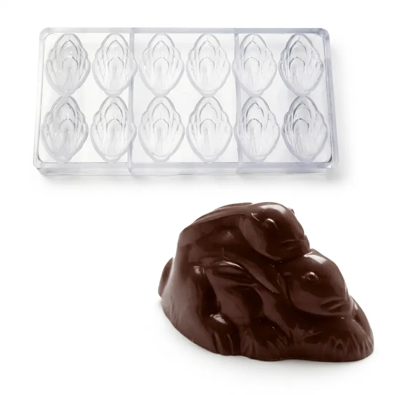 Forma na pralinky polykarbonátová králíci 26 g, 2x6 tvarů
