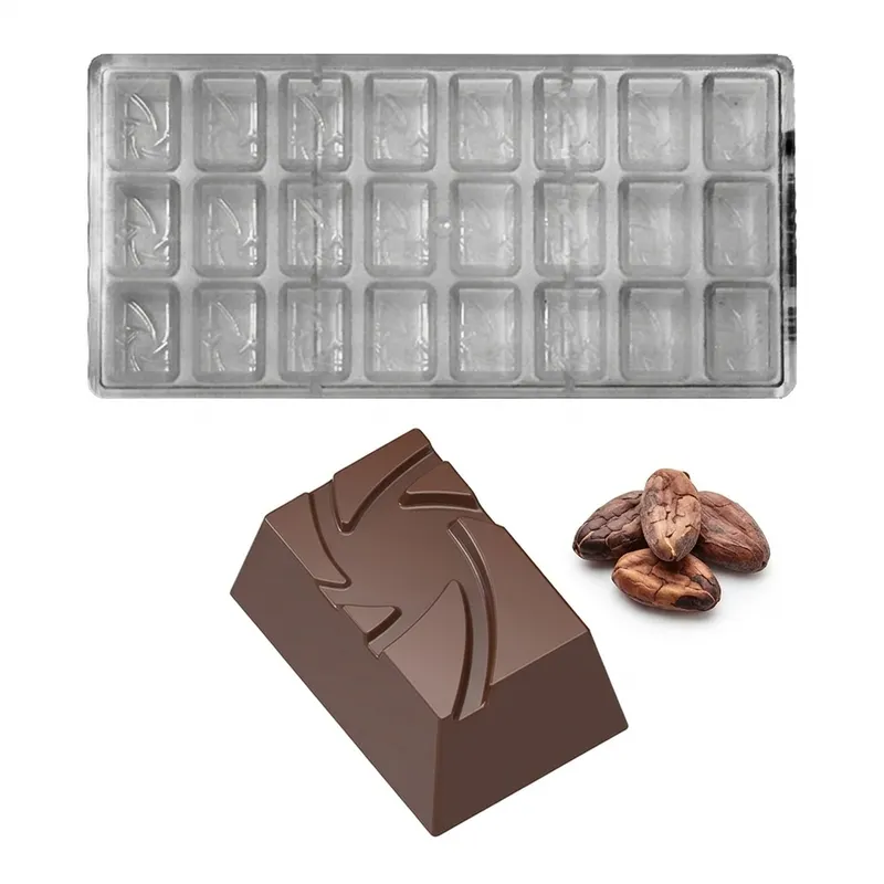 Forma na pralinky polykarbonátová obdélník 8,65 g, 3x8 tvarů