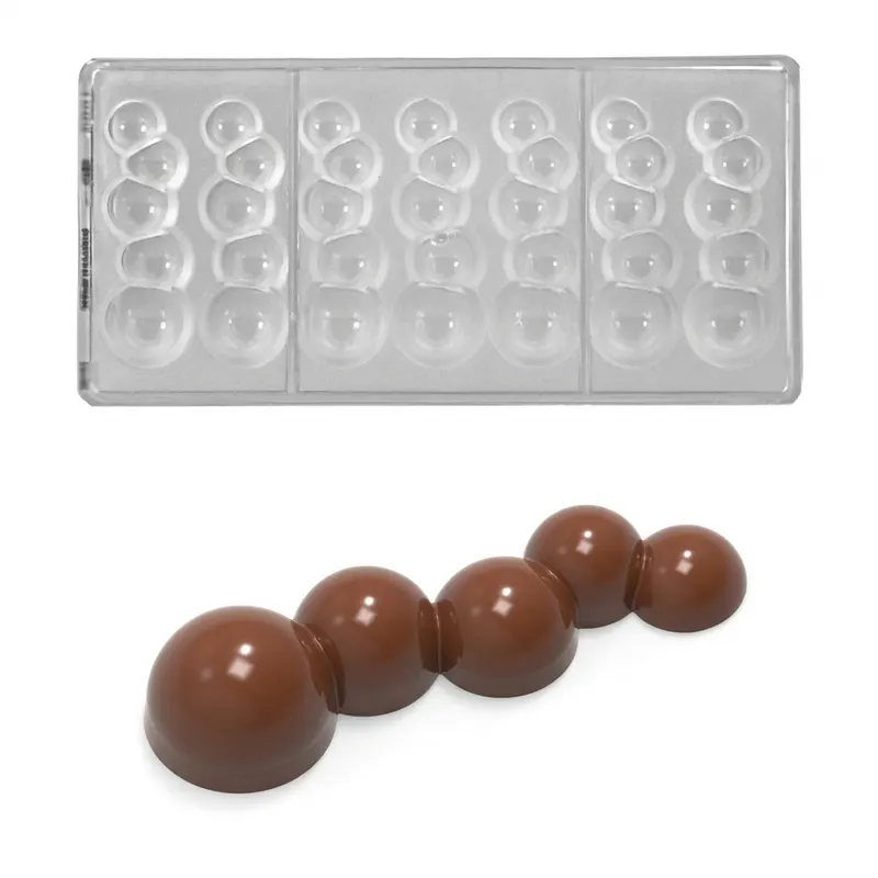 Forma na pralinky polykarbonátová koule 28 g, 1x7 tvarů
