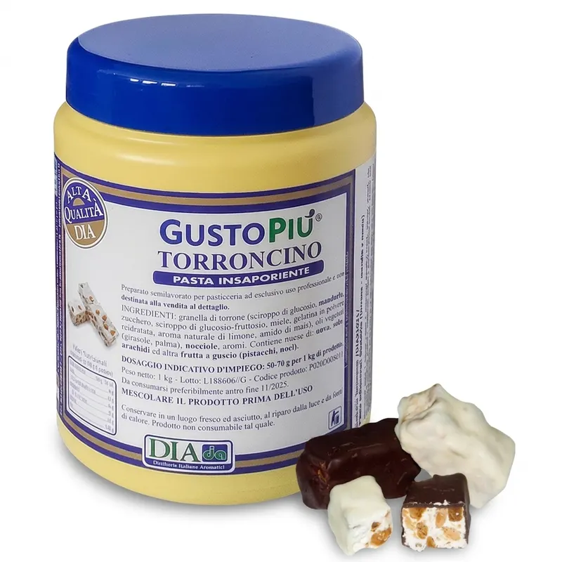 Ochucovací pasta torrone mandle v medu GustoPiú 1 kg