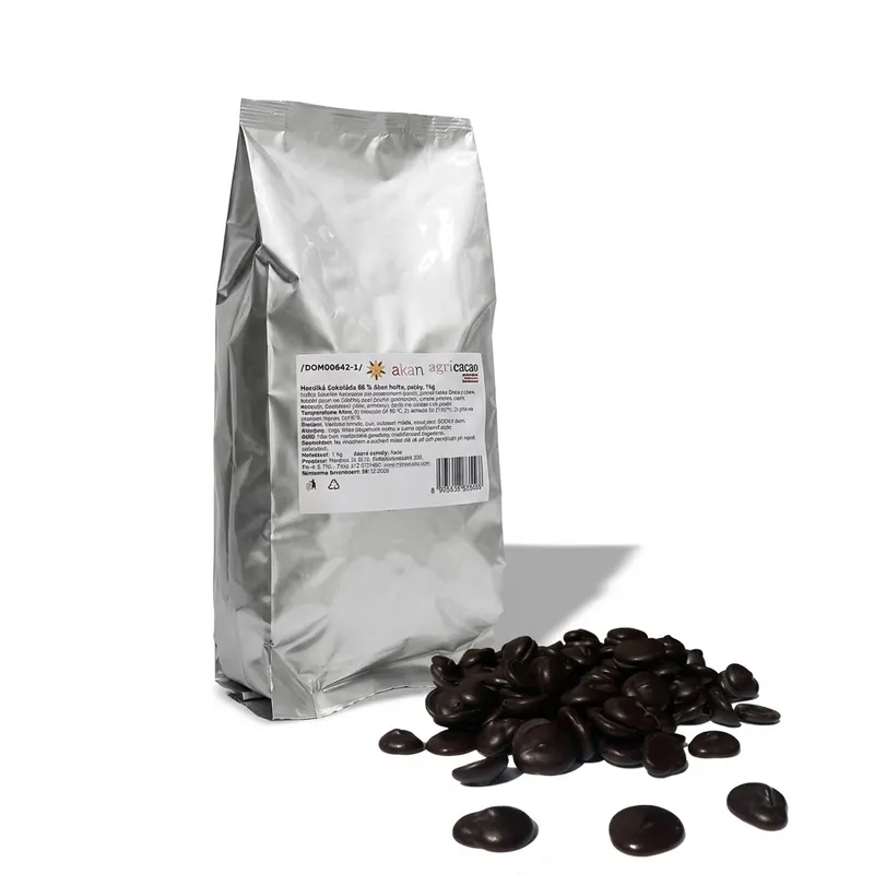 Hořká čokoláda 68 % Akan Ghana a Libérie, pecky 1 kg
