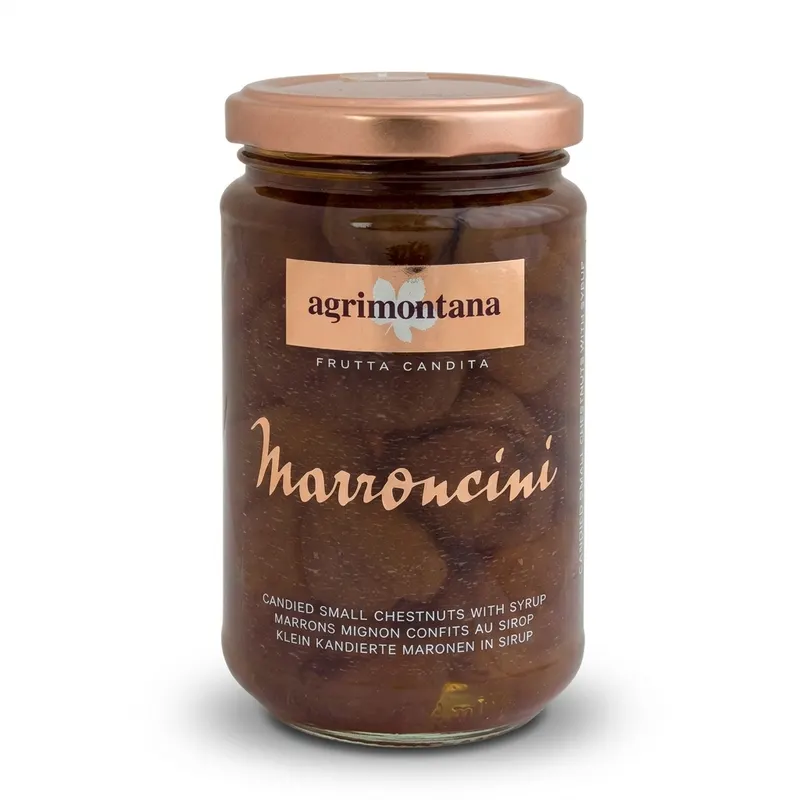 Kandované kaštany Marrons glacés mignon ve skle 420 g