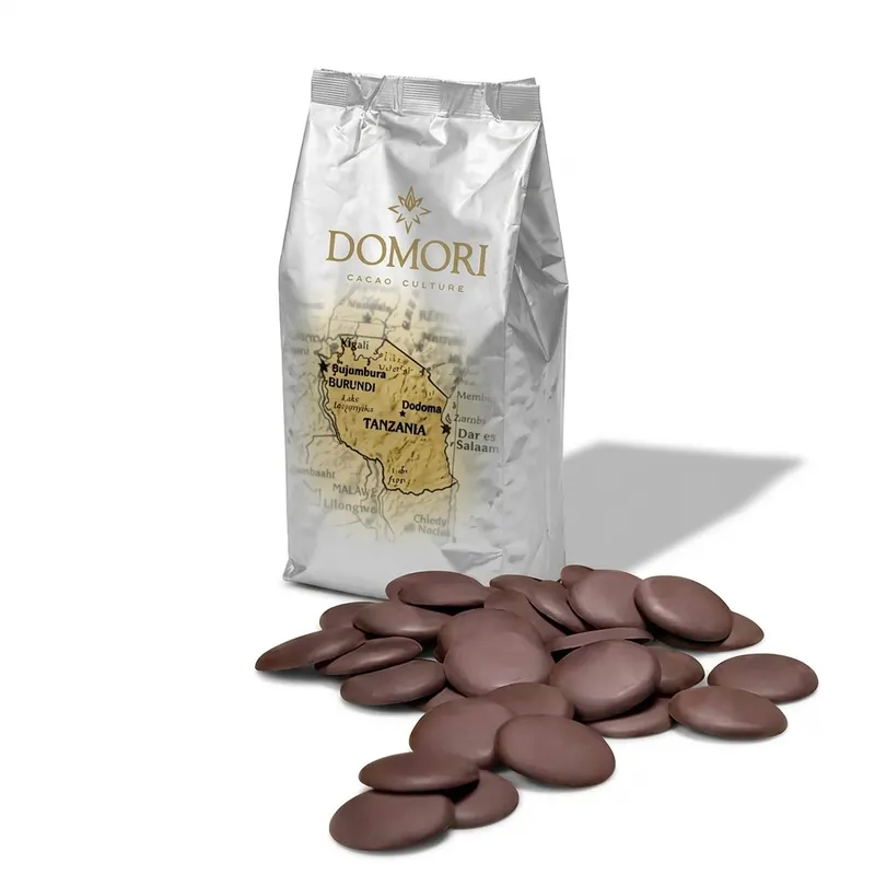 Kakaová hmota Domori Tanzania Morogoro 100% v peckách 1 kg