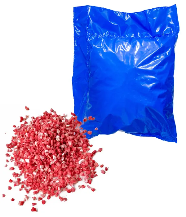 Jahody sušené mrazem, kostky 10 mm, 1 kg