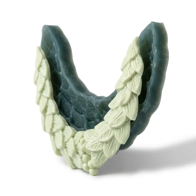 Silikonová forma 3D listy s hroznem, 12,4x2,5 cm, v. 0,5 cm
