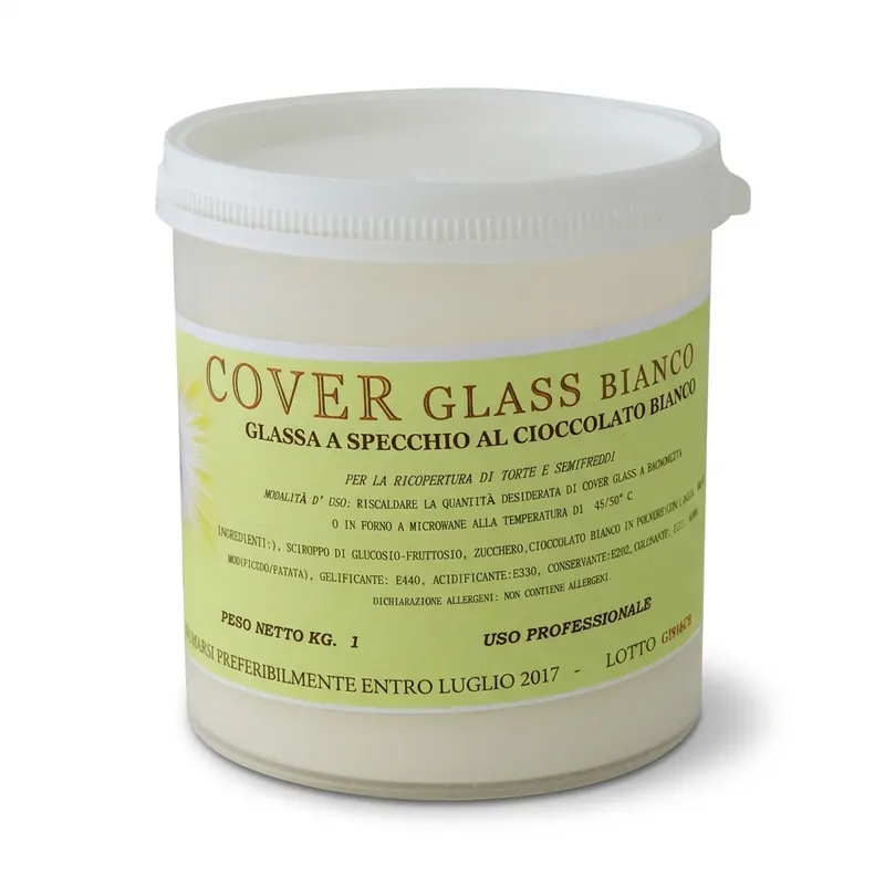 Potahovací lesklý gel Cover Glass s bílou čokoládou 1 kg