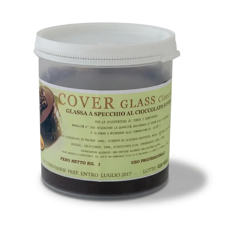 Potahovací lesklý gel Cover Glass s hořkou čokoládou 1 kg
