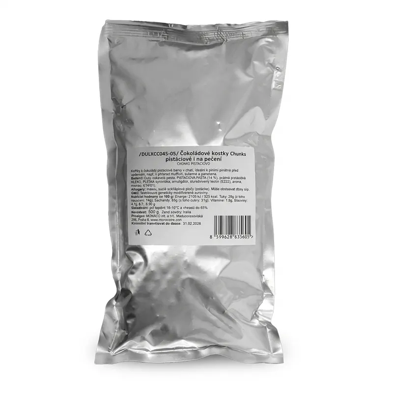 Čokoládové kousky Chunks pistáciové na pečení 500 g