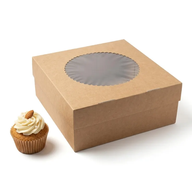 Krabička na 9 muffinů s průhledem 250x250x100 mm, 25 ks