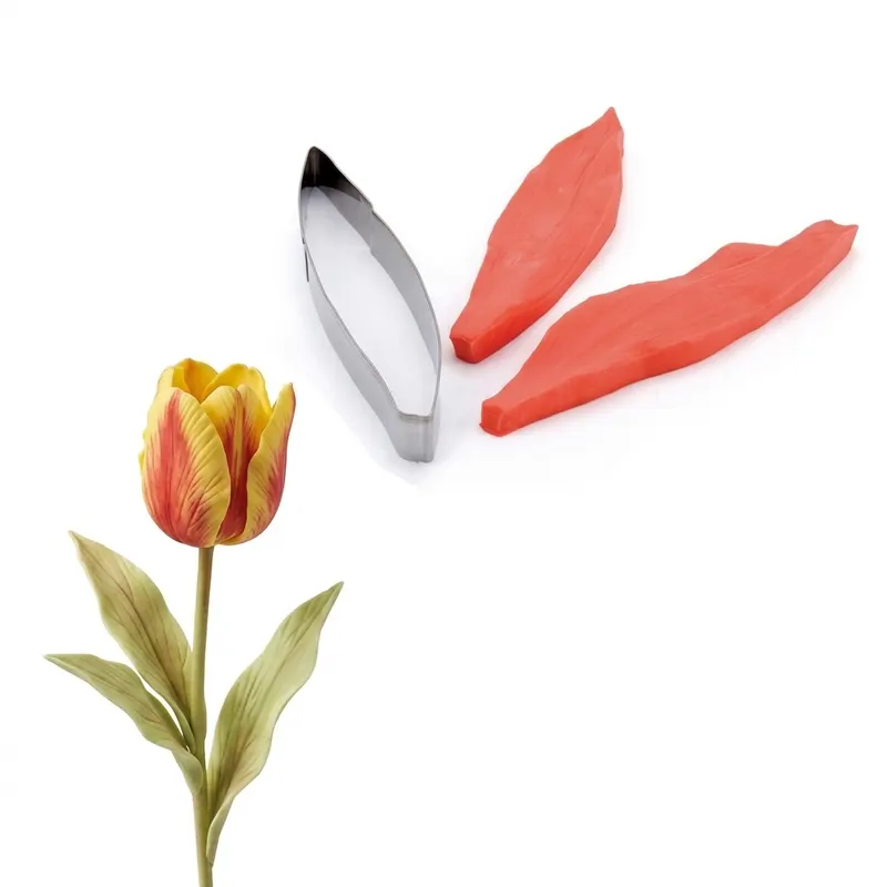 Žilkovač a vykrajovátko list Tulipán, sada 3 ks, 18 cm