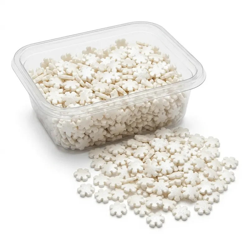 Cukrové vločky 9 mm bílé 1 kg