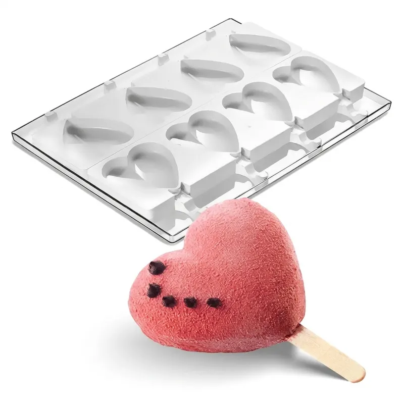 Silikonová forma na nanuky Heart-ic, 8 ks, 8x96 ml