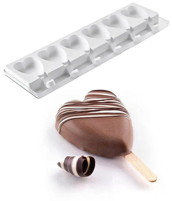 Silikonová forma na nanuky Mini Heart-ic, 12 ks, 6x45 ml