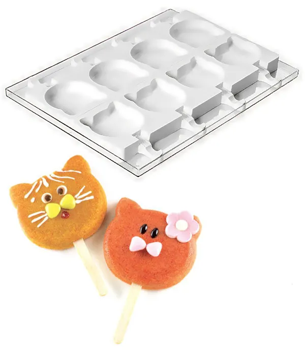 Silikonová forma na nanuky Cat-ic kočky, 8 ks, 8x95 ml
