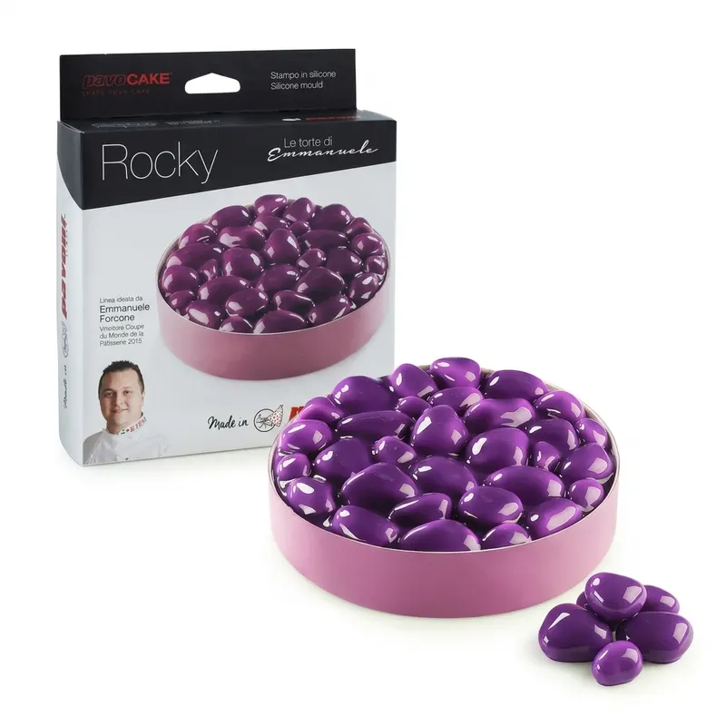 Silikonová forma Rocky 3D oblázky, 1050 ml, prům. 18 cm