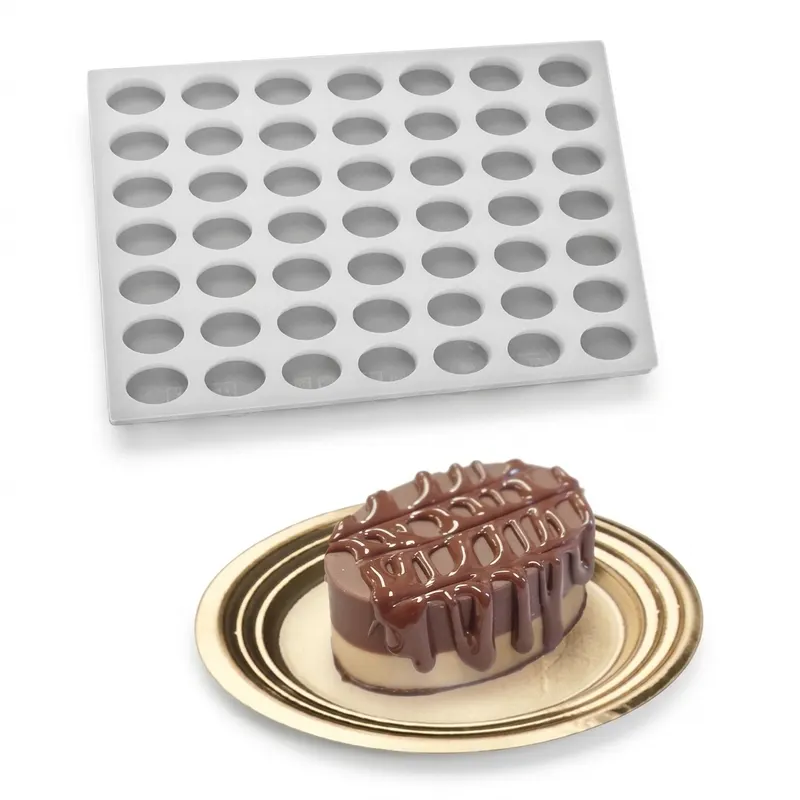 Silikonová forma na nugátové pralinky, ovál 3,2x2,1 cm