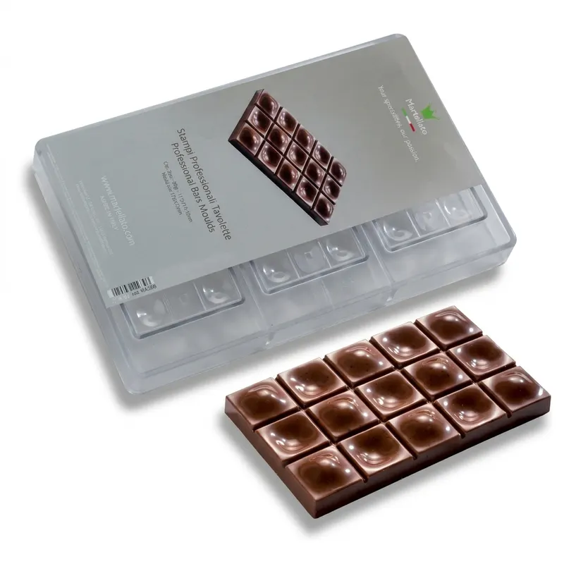 Polykarbonátová forma na čokoládové tabulky 80 g, 3 tvary