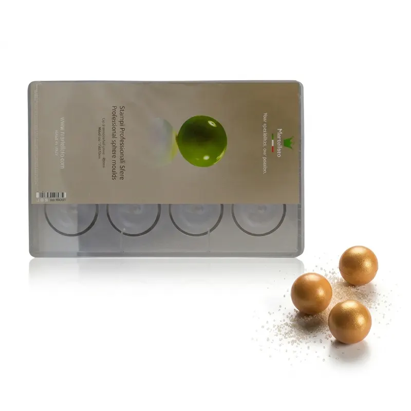 Forma na pralinky polykarbonátová koule 15 g, 8 tvarů