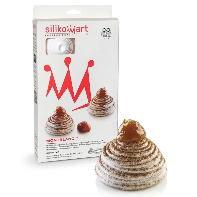 Silikonová forma na rýhované polokoule, 6 ks, 6x106 ml
