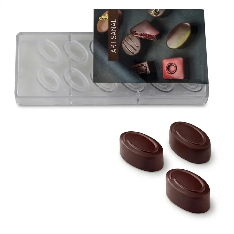 Forma na pralinky polykarbonátová ovál s linkou 10 g