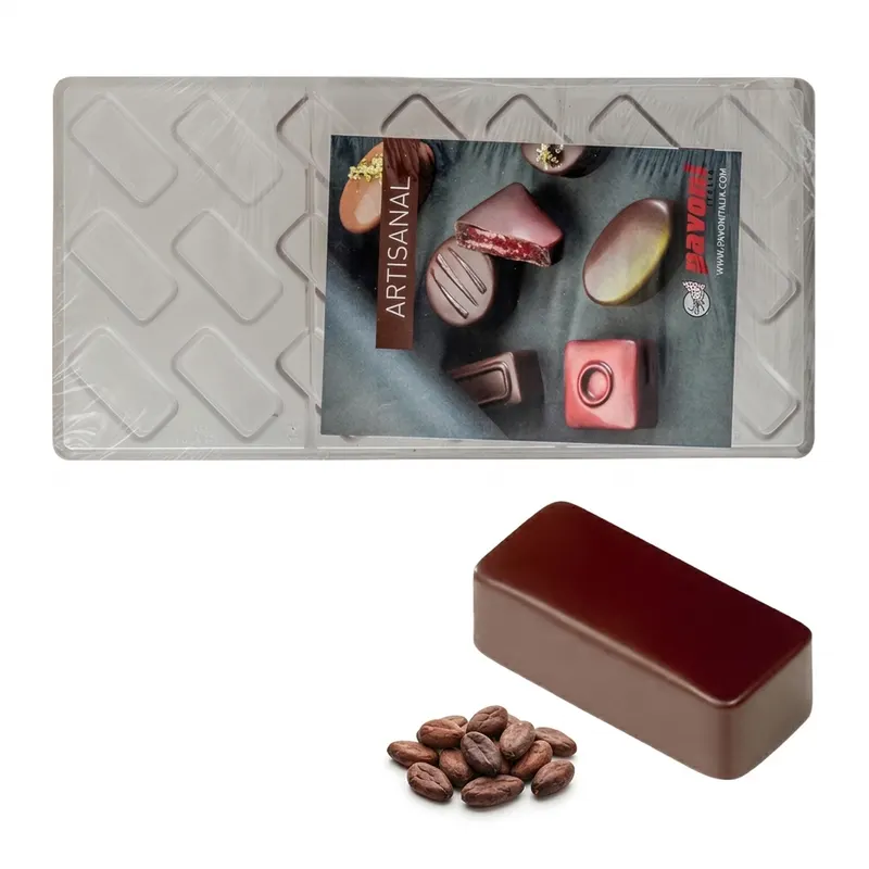 Forma na pralinky polykarbonátová obdélník hladký 10 g