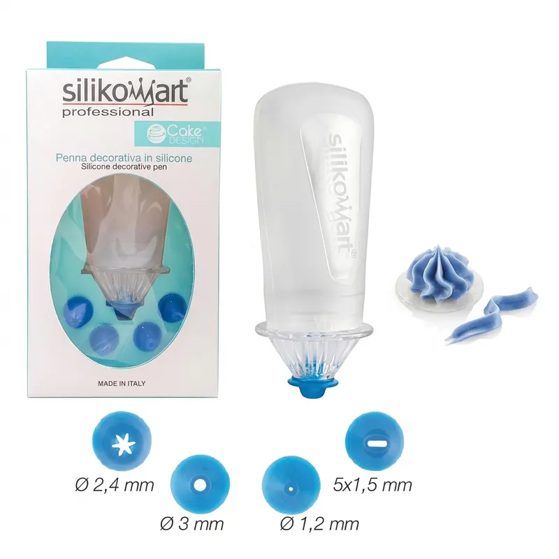 Zdobící tužka na krém se 4 nástavci, 55-60 ml