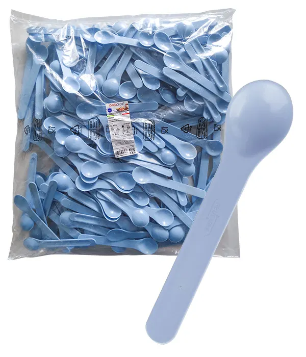 Plastové lžičky na zmrzlinu modré 15 cm, 250 ks