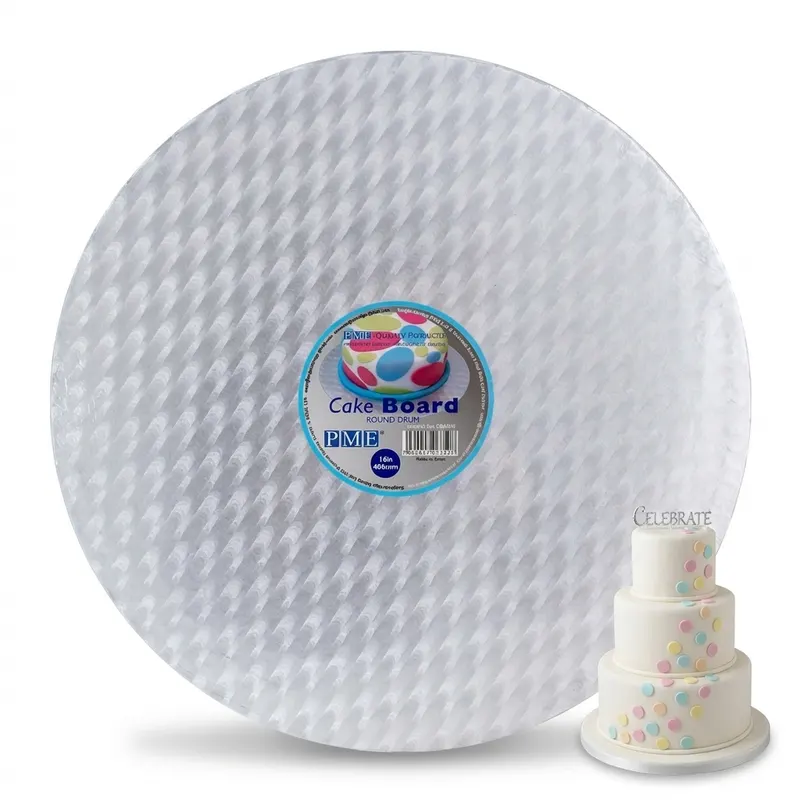 Podložka pod dort kulatá stříbrná 40 cm, tl. 1,2 cm
