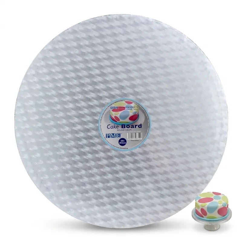 Podložka pod dort kulatá stříbrná 45 cm, tl. 1,2 cm, 1 ks