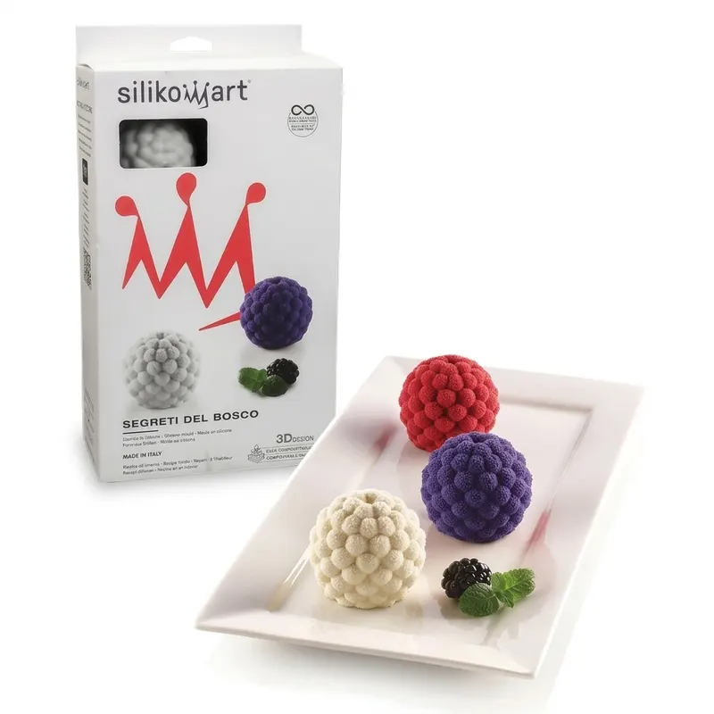 Silikonová forma Maliny, 6 ks, 6x115 ml
