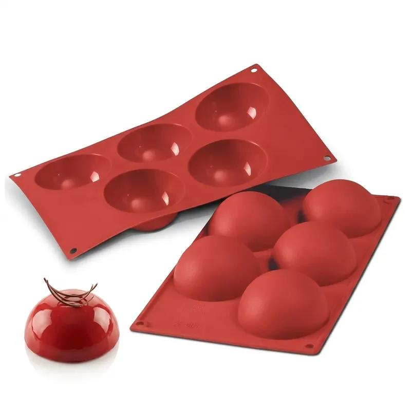 Silikonová forma Polokoule, 5 ks, průměr 8 cm, výška 4 cm