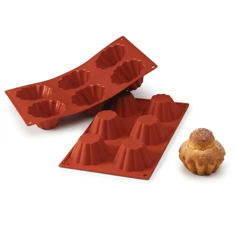 Silikonová forma Briochette, 6 ks, Ø 7,9 cm, výška 3,7 cm