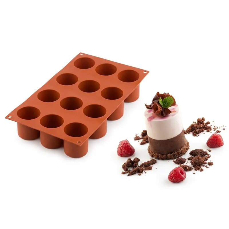 Silikonová forma válec, 12 ks, průměr 4,8 cm, výška 5 cm