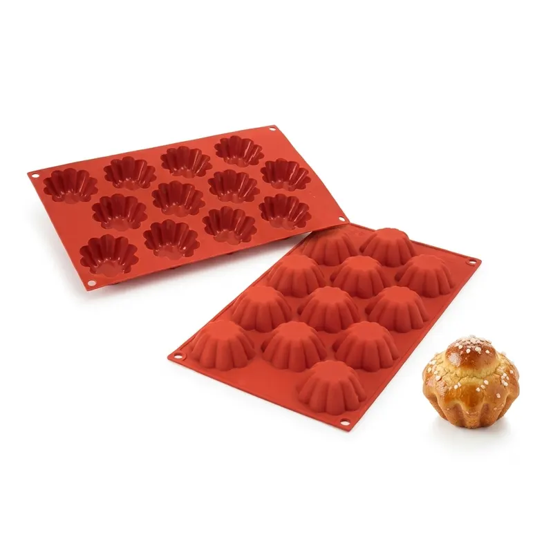 Silikonová forma mini briochette, 12 ks, 5,8 × 2,2 cm