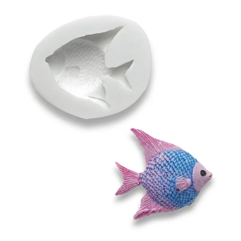 Silikonová forma 3D rybka na marcipán a čokoládu, 5x5 cm