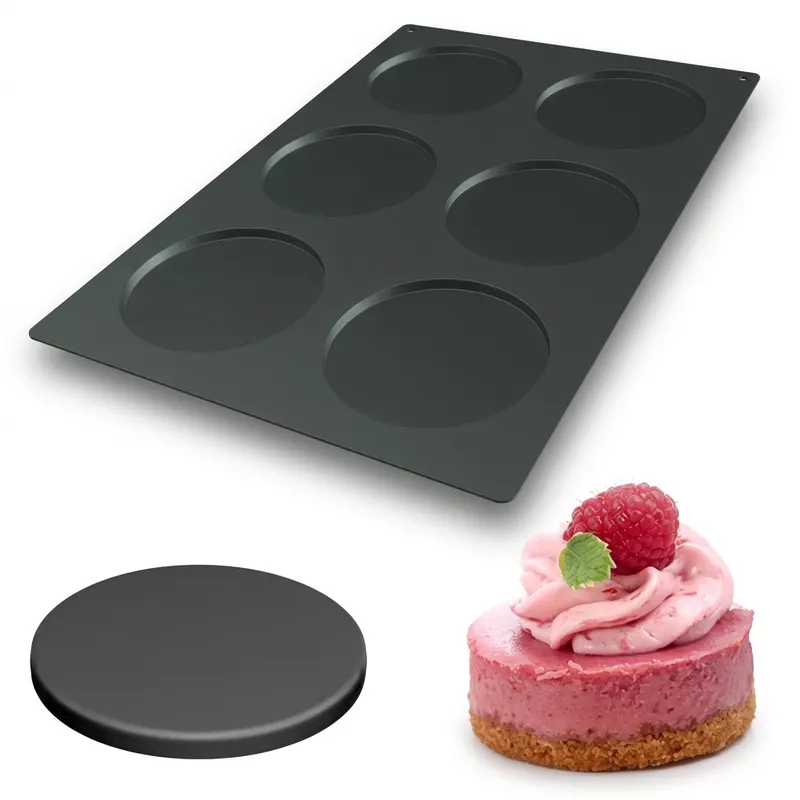 Silikonová forma na 6 disků, průměr 16 cm, výška 1 cm